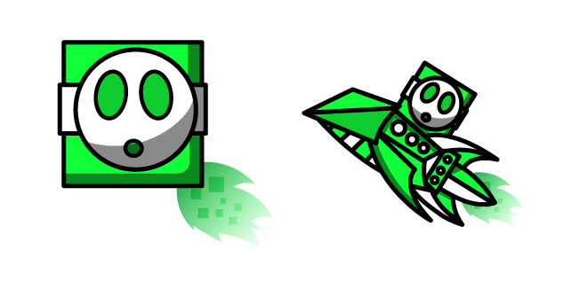 Geometry Dash Cube 51 and Ship 40