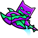 Geometry Dash Cube 57 and Ship 35 cursor