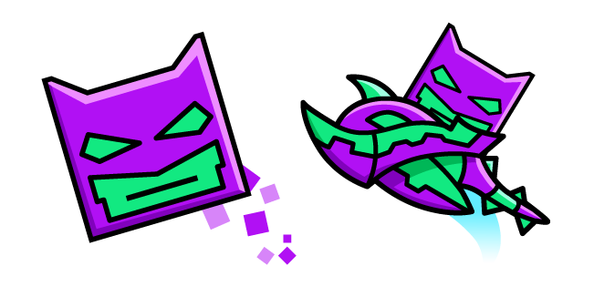 Geometry Dash Cube 57 and Ship 35