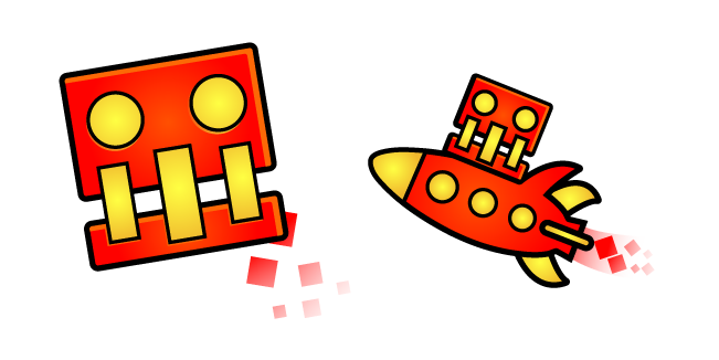 Geometry Dash Cube 70 and Ship 9