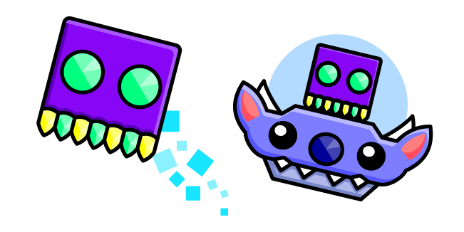 Geometry Dash Cube 78 and UFO 16