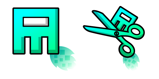 Geometry Dash Cube 9 and Ship 51