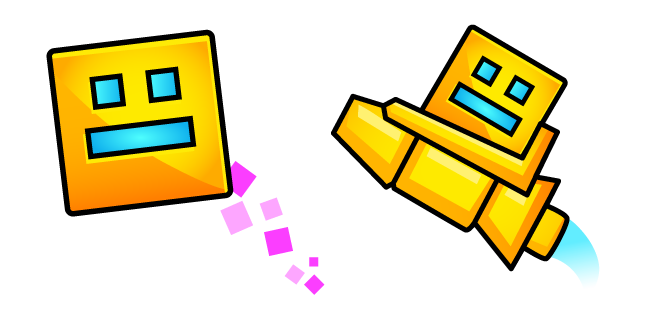 Geometry Dash Player Cube and Ship