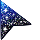 Black Blue Glitter pointer