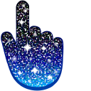 Black Blue Glitter cursor