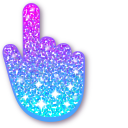 Blue and Pink Glitter cursor