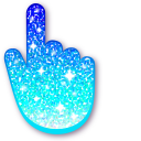 Blue Turquoise Glitter cursor