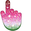 Burgundy Cherry Green Glitter cursor