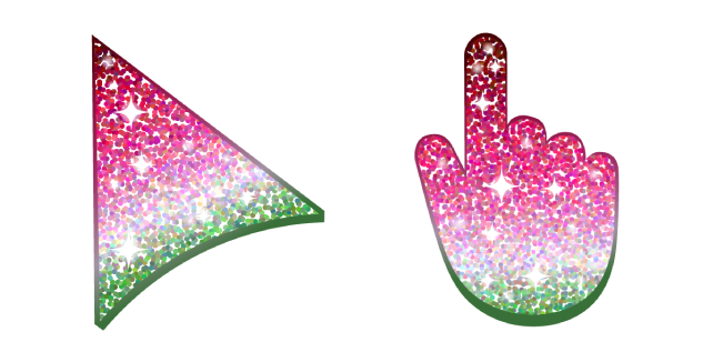 Burgundy Cherry Green Glitter