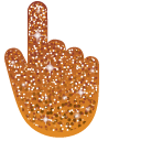 Carrot Orange Glitter cursor