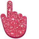 Cerise Pink Glitter cursor