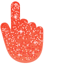 Coral Glitter cursor