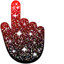 Crimson Noir Glitter cursor