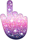Dark Pink and Purple Unicorn Glitter cursor
