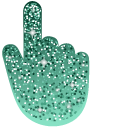 Dark Spring Green Glitter cursor