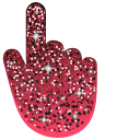 Folly Red Glitter cursor