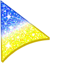 Freedom Blue Energizing Yellow Glitter pointer