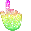 Green Pink Ice Cream Glitter cursor