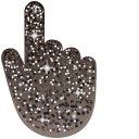 Jet Black Glitter cursor
