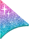 Purple and Teal Glitter pointer