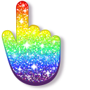 Rainbow Glitter cursor
