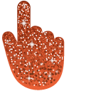 Tangelo Orange Glitter cursor