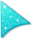 Turquoise Glitter pointer