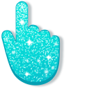 Turquoise Glitter cursor
