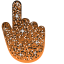 UT Orange Glitter cursor
