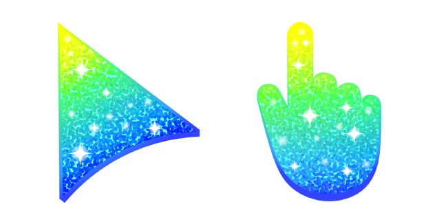 Yellow-Green-Blue Glitter