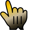 Black Yellow Gradient cursor