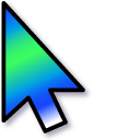 Green and Blue Earth Gradient pointer