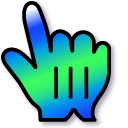 Green and Blue Earth Gradient cursor