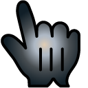 Moon on a Grey Sky Gradient cursor