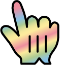 Pastel Rainbow Gradient cursor