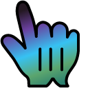 Peacock Feather Gradient cursor