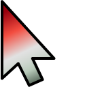 Red Flowers in Vase Gradient pointer