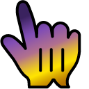Royal Yellow Purple Gradient cursor