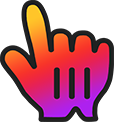 Social Media Gradient cursor