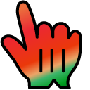 Watermelon Gradient cursor