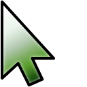 White Flower Green Stem Gradient pointer