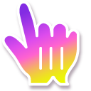 Yellow Purple Gradient cursor