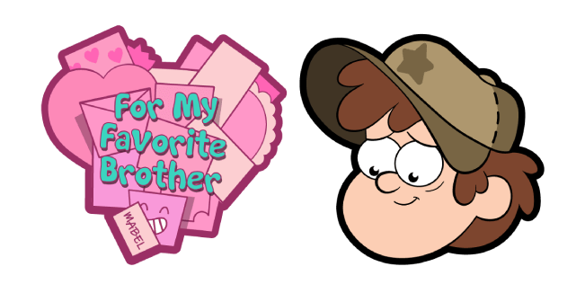 Gravity Falls Dipper and Valentine Card