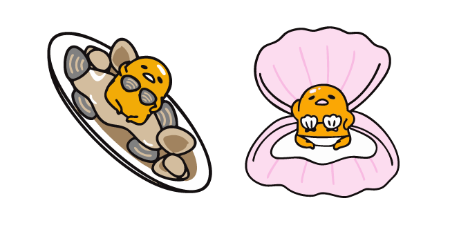 Gudetama and Clam Seashells