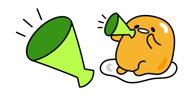 Gudetama and Green Megaphone