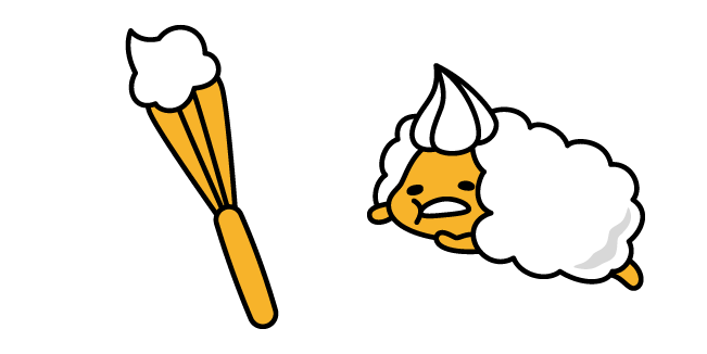 Gudetama Beaten Egg and Whisk