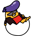Gudetama Cool Eggplant cursor