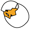 Gudetama Hiding in a Broken Eggshell pointer