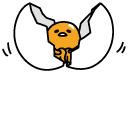 Gudetama Hiding in a Broken Eggshell cursor