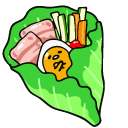 Gudetama in a Lettuce Wrap and a Burger pointer